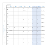 Filofax Naptárbetét Éves Horizontális Personal Fehér 2026
