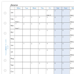 Filofax Naptárbetét Éves Horizontális Personal Fehér 2027