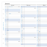 Filofax Naptárbetét Éves Vertikális A5 Fehér 2026