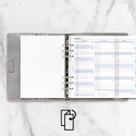 Filofax Naptárbetét Éves Vertikális A5 Fehér 2026