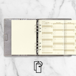 Filofax Naptárbetét Éves Vertikális A5 Krém 2026