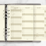 Filofax Naptárbetét Éves Vertikális A5 Krém 2027