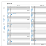 Filofax Naptárbetét Éves Vertikális Mini Fehér 2027