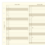 Filofax Naptárbetét Éves Vertikális Personal Krém 2026 Filofax Naptárbetét Éves Vertikális Personal Krém 2026