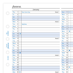 Filofax Naptárbetét Éves Vertikális Pocket Fehér 2026