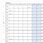 Filofax Naptárbetét Éves Vertikális Pocket Fehér 2027