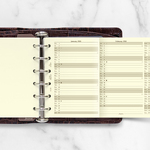 Filofax Naptárbetét Éves Vertikális Pocket Krém 2026