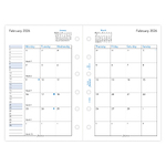 Filofax Naptárbetét Havi Pocket Fehér 2026