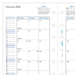 Filofax Naptárbetét Havi Pocket Fehér 2026