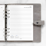 Filofax Naptárbetét Heti 1 hét / 1 oldal + 1 oldal jegyzet A5 Fehér 2026