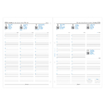 Filofax Naptárbetét Heti 1 hét / 2 oldal Oszlopos 5 nyelvű A4 Fehér 2026