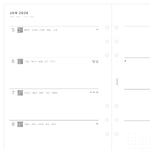 Filofax Naptárbetét + Pótlapok csomag A5 Minimal 2026