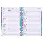 Filofax Naptárbetét + Pótlapok csomag A5 Színes Floral 2026