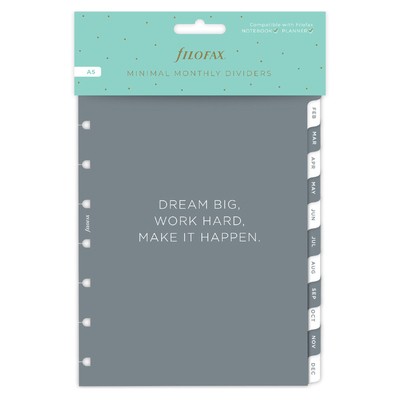 Filofax Notebook Elválasztó lapok Január - December A5 Minimal