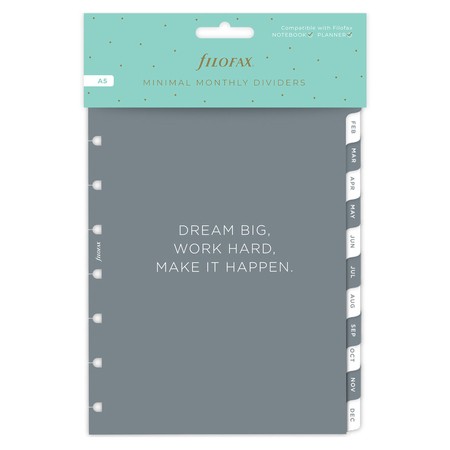 Filofax Notebook Elválasztó lapok Január - December A5 Minimal