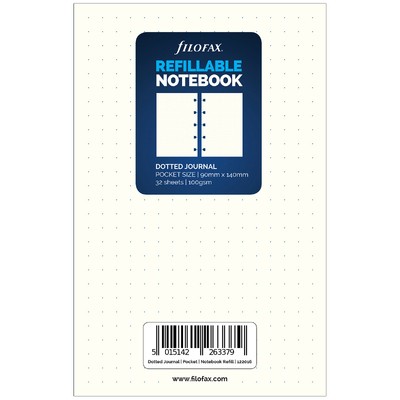 Filofax Notebook Jegyzetlap Bullet (pont) Pocket Fehér