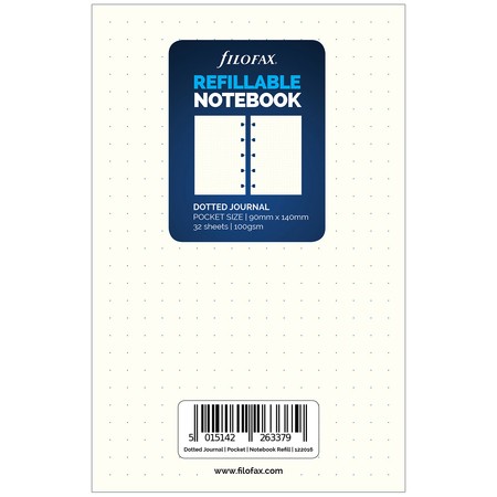 Filofax Notebook Jegyzetlap Bullet (pont) Pocket Fehér