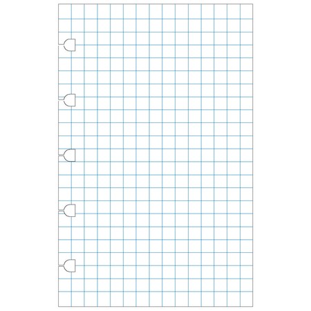 Filofax Notebook Jegyzetlap Négyzethálós Pocket Fehér