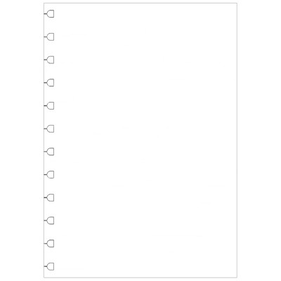 Filofax Notebook Jegyzetlap Üres A5 Fehér