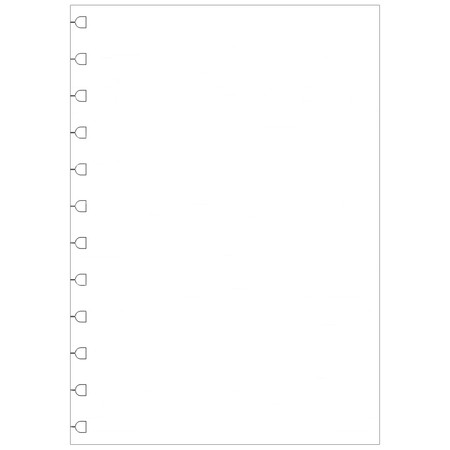 Filofax Notebook Jegyzetlap Üres A5 Fehér