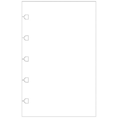 Filofax Notebook Jegyzetlap Üres Pocket Fehér