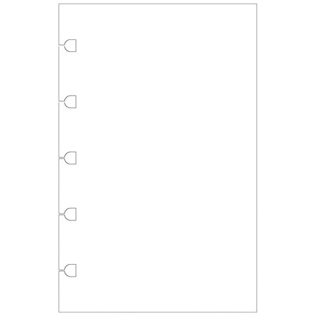 Filofax Notebook Jegyzetlap Üres Pocket Fehér