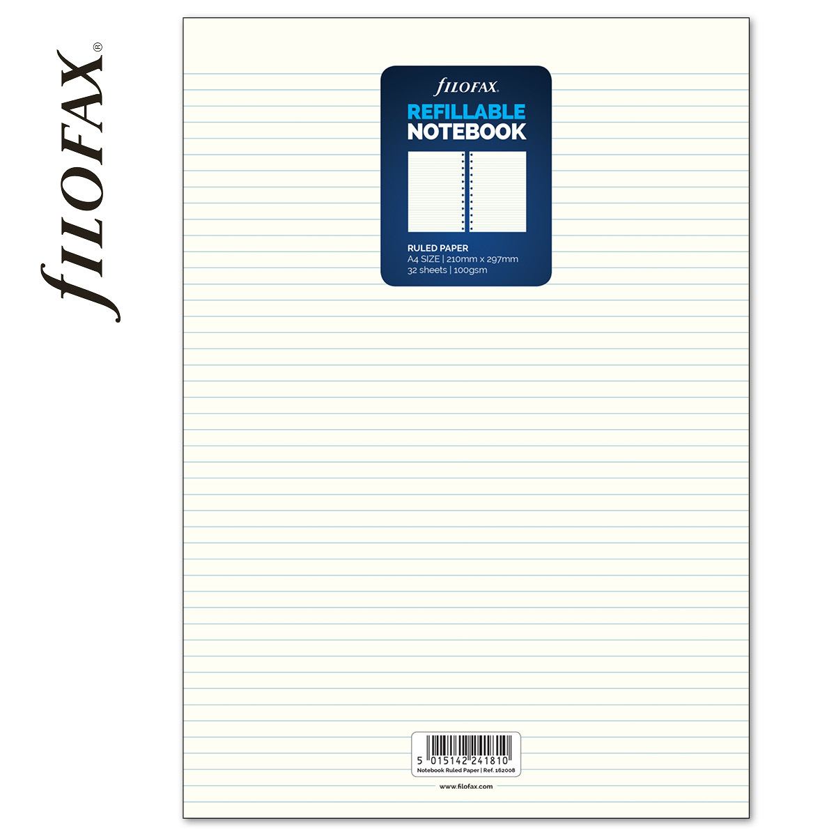 Filofax Notebook Jegyzetlap Vonalas A4 Fehér