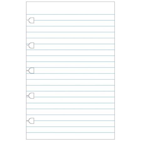 Filofax Notebook Jegyzetlap Vonalas Pocket Fehér