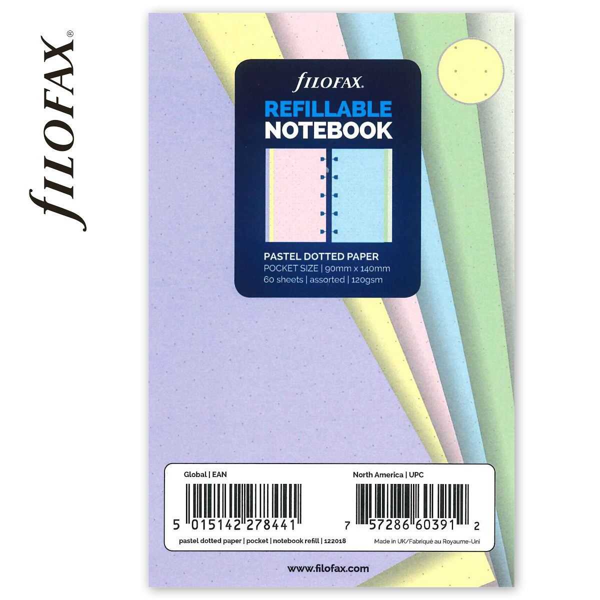 Filofax Notebook Jegyzetlapok Bullet (pont) Pocket pasztell vegyes