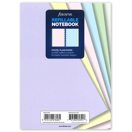 Filofax Notebook Jegyzetlapok Üres A5 Pasztel vegyes
