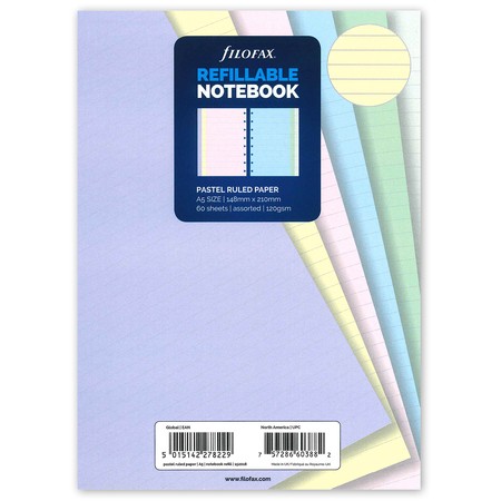 Filofax Notebook Jegyzetlapok Vonalas A5 Pasztel vegyes