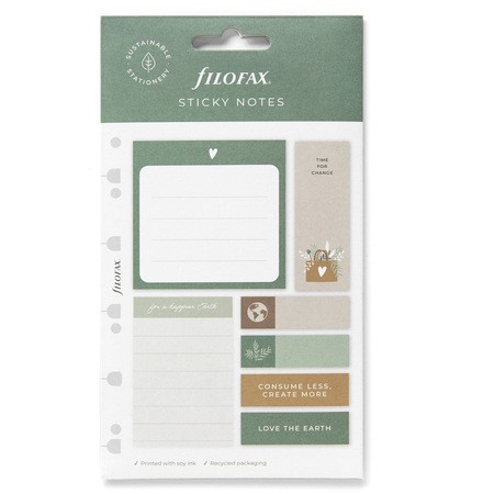 Filofax Öntapadó színes jelölő címke és jegyzet Multifit (Personal, A5, A4) Eco Essential
