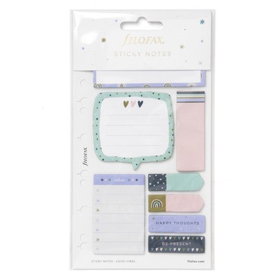 Filofax Öntapadó színes jelölő címke és jegyzet Multifit (Personal, A5, A4) Good Vibes