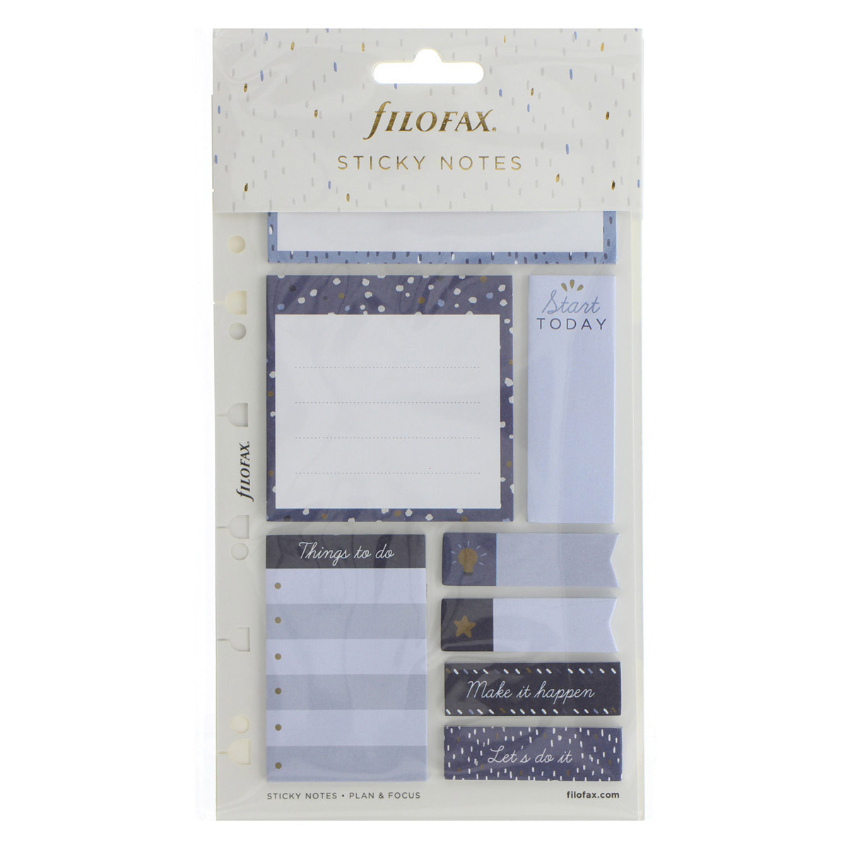 Filofax Öntapadó színes jelölő címke és jegyzet Multifit (Personal, A5, A4) Indigo Filofax Öntapadó színes jelölő címke és jegyzet Multifit (Personal, A5, A4) Indigo