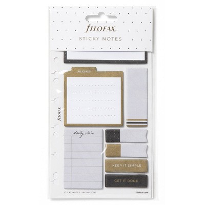 Filofax Öntapadó színes jelölő címke és jegyzet Multifit (Personal, A5, A4) Moonlight