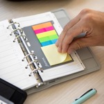 Filofax Öntapadó színes jelölő címke és jegyzet nagy méret Multifit Vegyes színű