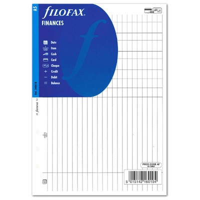 Filofax Pénzügyi tervező A5 Fehér