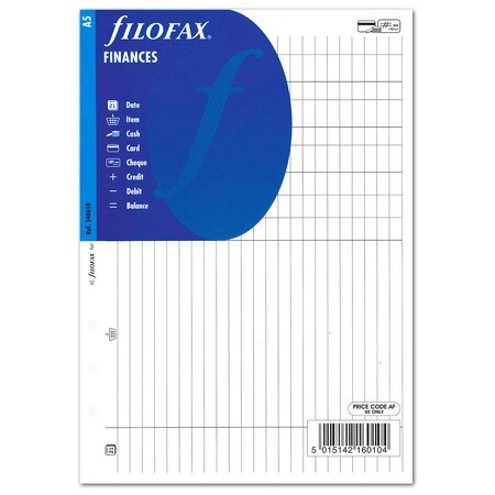 Filofax Pénzügyi tervező A5 Fehér