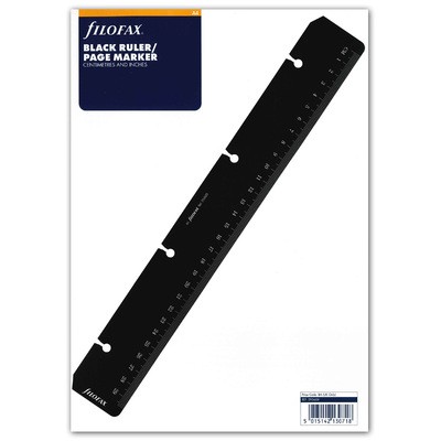 Filofax Vonalzó / nap jelölő A4 Fekete