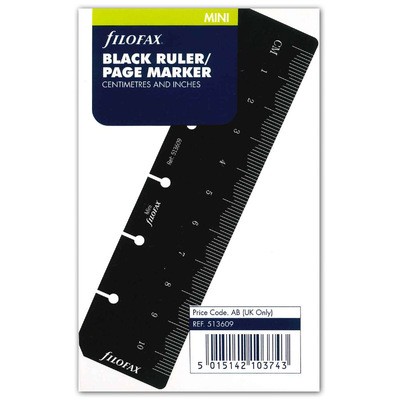 Filofax Vonalzó / nap jelölő Mini Fekete