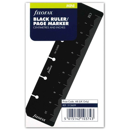 Filofax Vonalzó / nap jelölő Mini Fekete