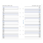 Filofaxhoz Naptárbetét Heti 1 hét / 2 oldal Magyar (H-GB-D) Personal 2026 Fehér