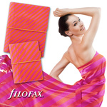 Filofax Domino Lakk Pocket Narancs-Pink Csíkos