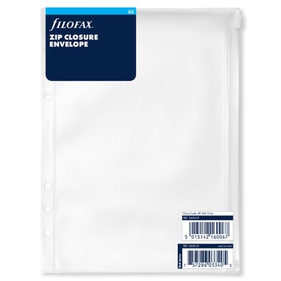 Filofax Boríték Zipzáras A5 Átlátszó