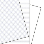 Filofax Clipbook Jegyzetlap vonalas, négyzethálós, üres vegyes csomag A4