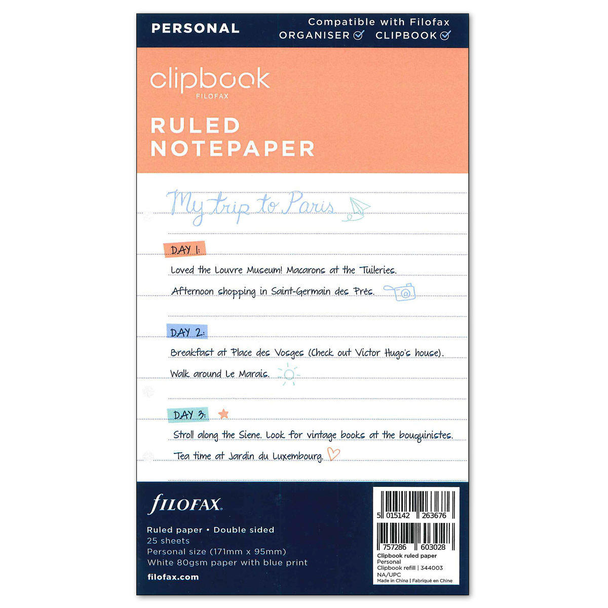Filofax Clipbook Jegyzetlap Vonalas Personal Filofax Clipbook Jegyzetlap Vonalas Personal