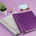 Filofax Clipbook Saffiano Mettalic A5 Lila