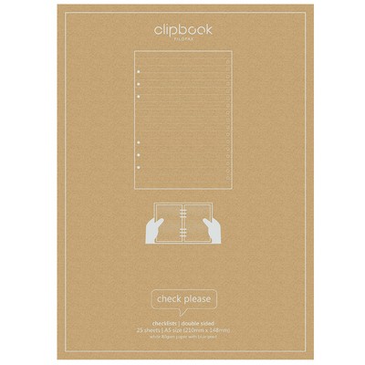 Filofax Clipbook Tennivalók lista csekklista A5