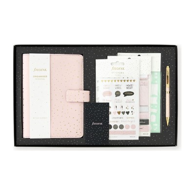 Filofax Confetti Personal Rose quartz Ajándék szett