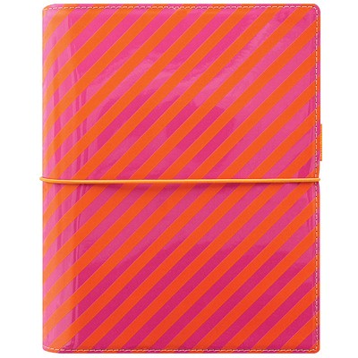 Filofax Domino Lakk A5 Narancs-Pink Csíkos